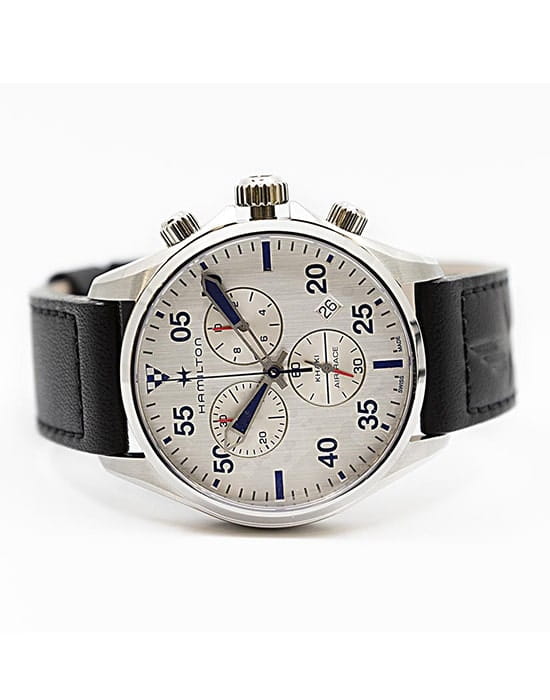 Оригинальные часы Hamilton Hamilton Khaki Aviation Chrono H76712751 кварцевые калибр механизма eta 251.274 общий вид