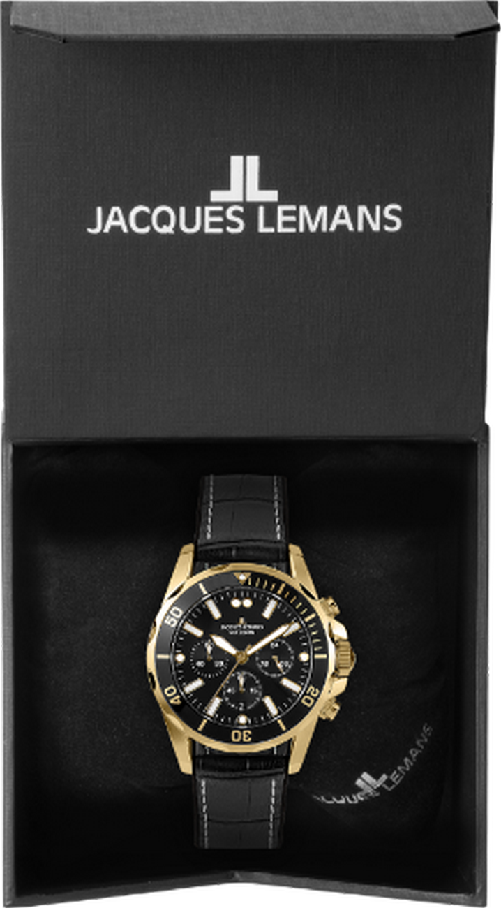 Jacques Lemans Jacques Lemans Sport 1-2091E кварцевые мужские часы часы крупный план черный циферблата