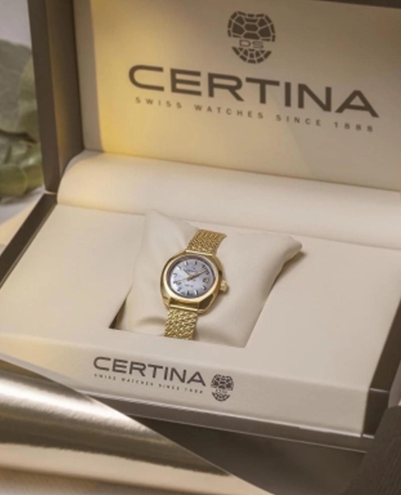 Certina Certina DS-2 C024.207.33.111.00 механические женские часы часы крупный план перламутровый циферблата