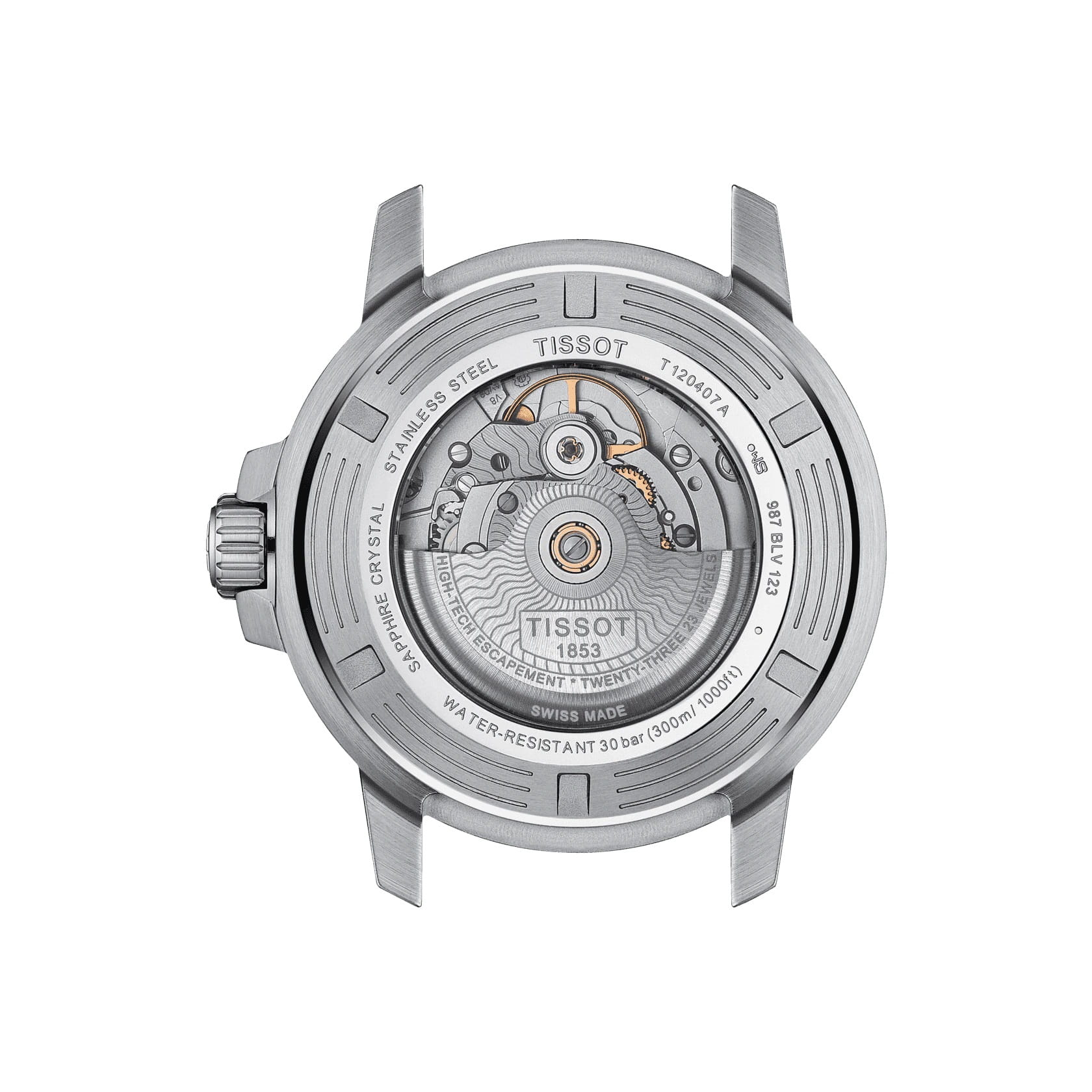 Tissot Tissot Seastar 1000 Powermatic 80 T120.407.11.081.01, t-sport швейцария мужские часы на браслете нержавеющая сталь боковой вид