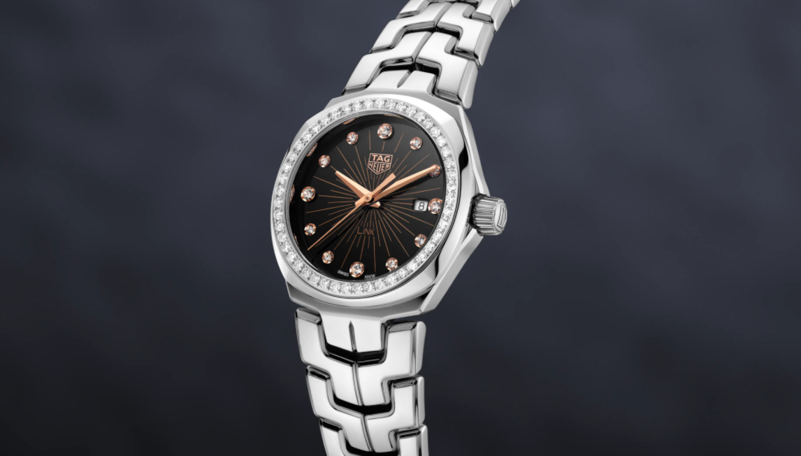 TAG Heuer TAG Heuer Link WBC131G.BA0649 кварцевые женские часы часы крупный план черный циферблата