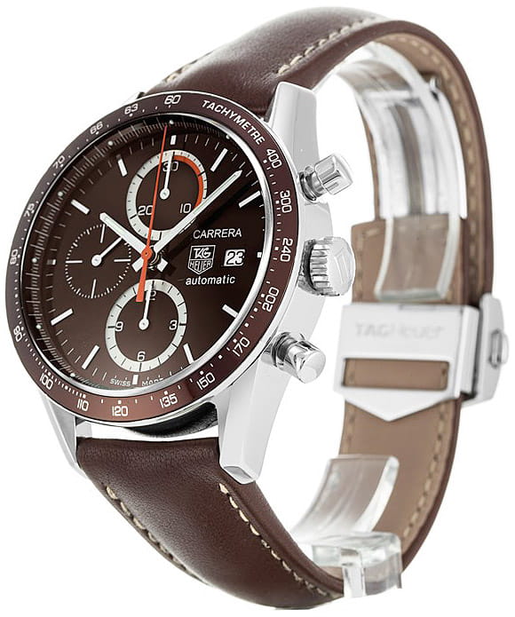 TAG Heuer TAG Heuer Carrera CV2013.FC6234, carrera швейцария мужские часы на браслете кожаный боковой вид