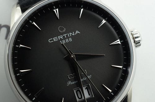 Certina Certina DS-1 Big Date Powermatic 80 C029.426.16.051.00, ds powermatic 80 швейцария мужские часы на браслете кожаный боковой вид