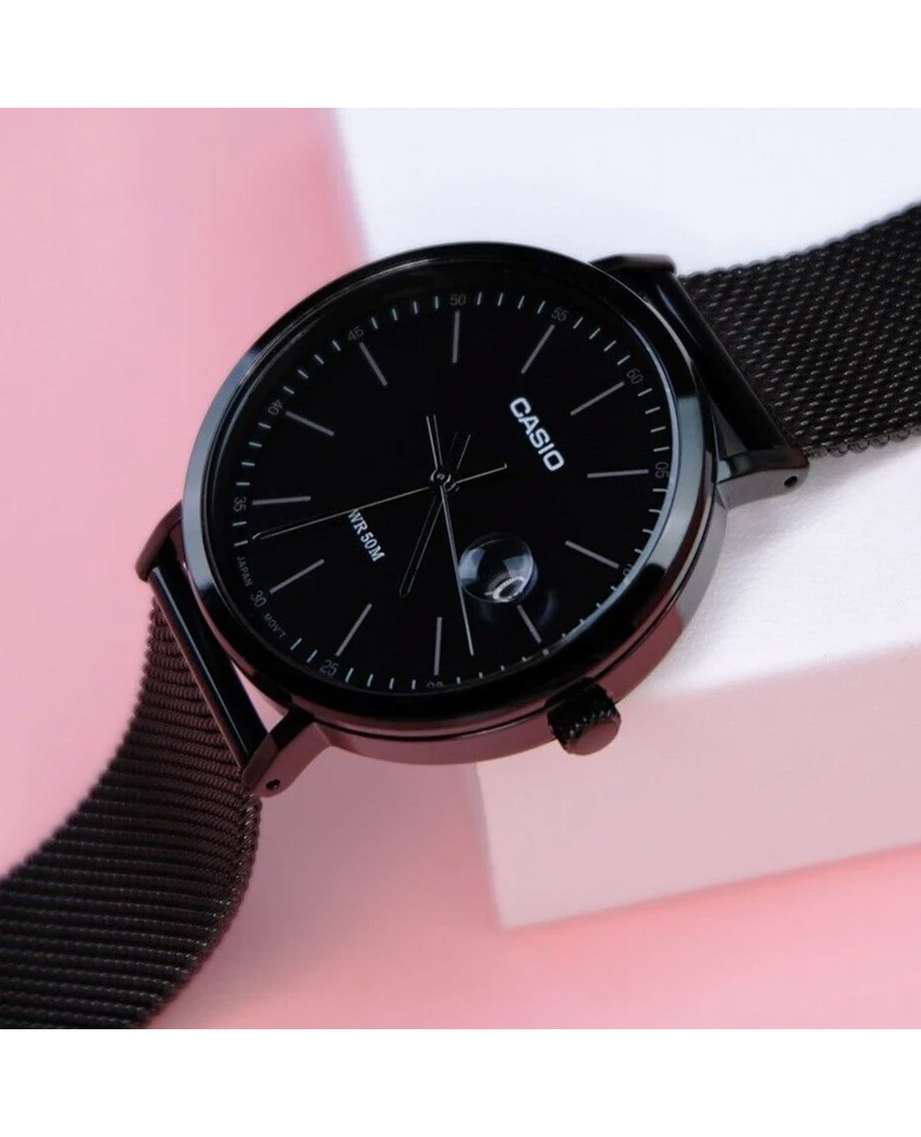 Casio Casio Collection MTP-E175MB-1E мужские часы черный циферблат на запястье