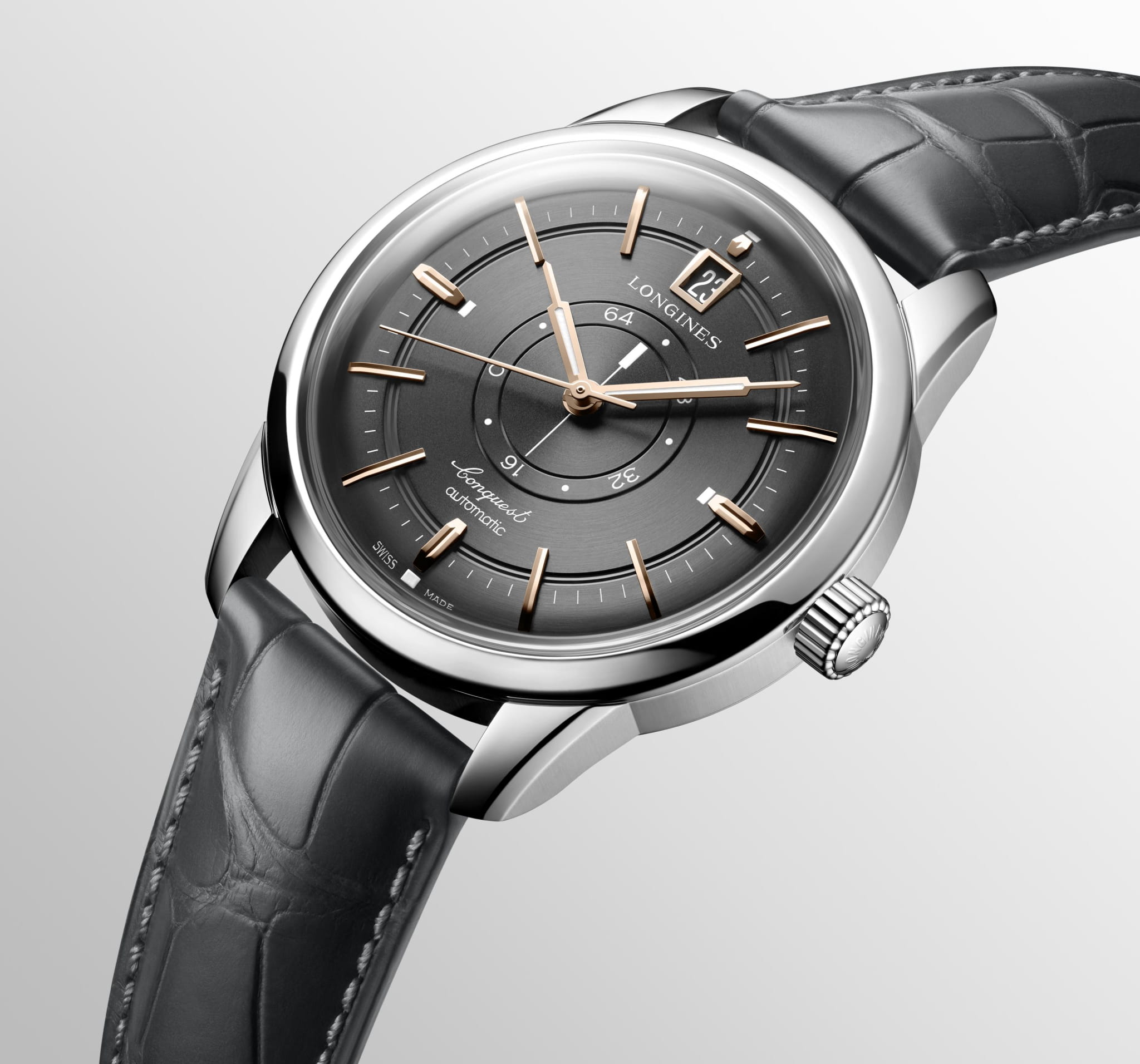 Оригинальные часы Longines Longines Heritage L1.648.4.62.2 механические калибр механизма  общий вид