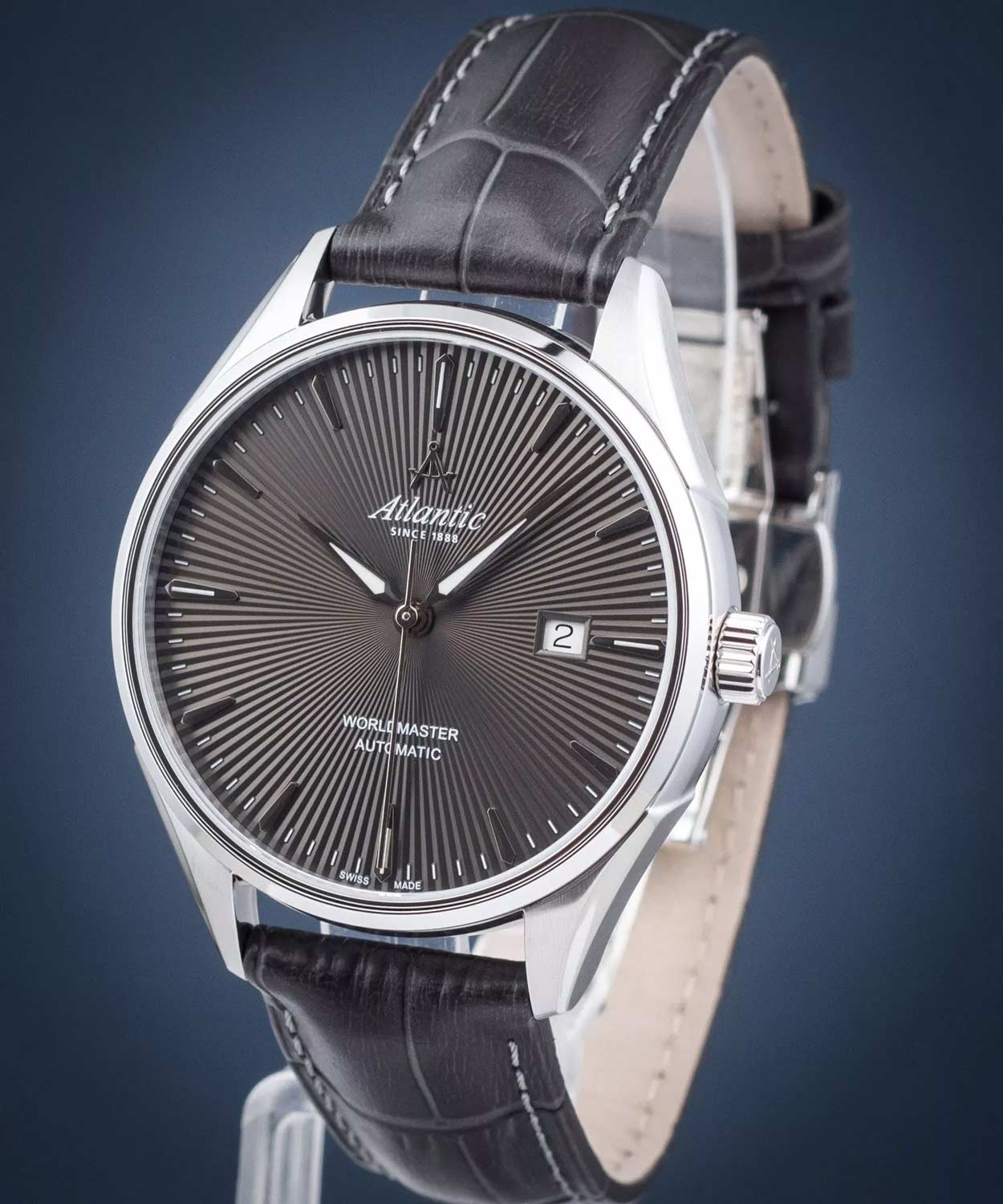 Atlantic Atlantic Worldmaster 1888 52759.41.41S механические мужские часы часы крупный план черный циферблата