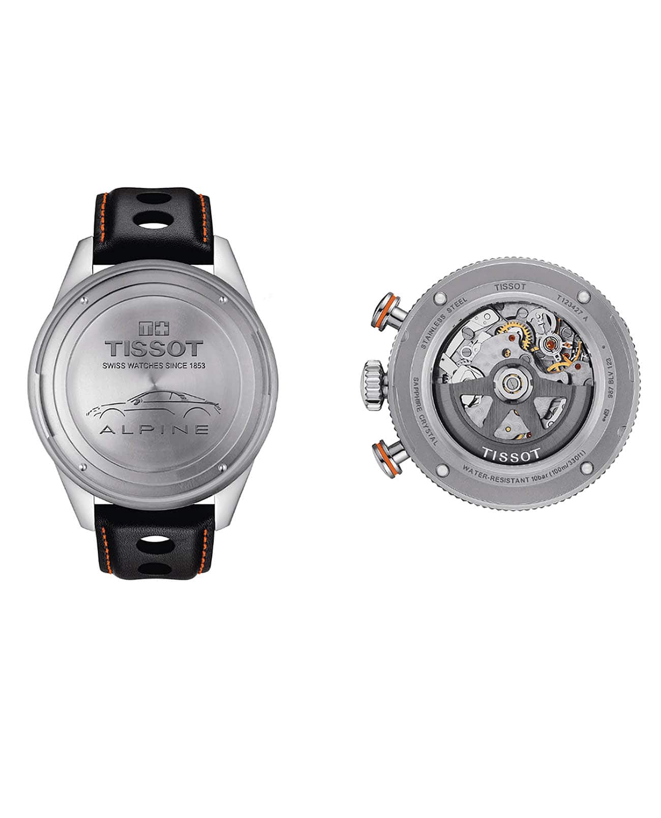 Tissot Tissot Alpine On Board Automatic Chronograph T123.427.16.081.00  - задняя крышка сталь металл корпуса, швейцария часы