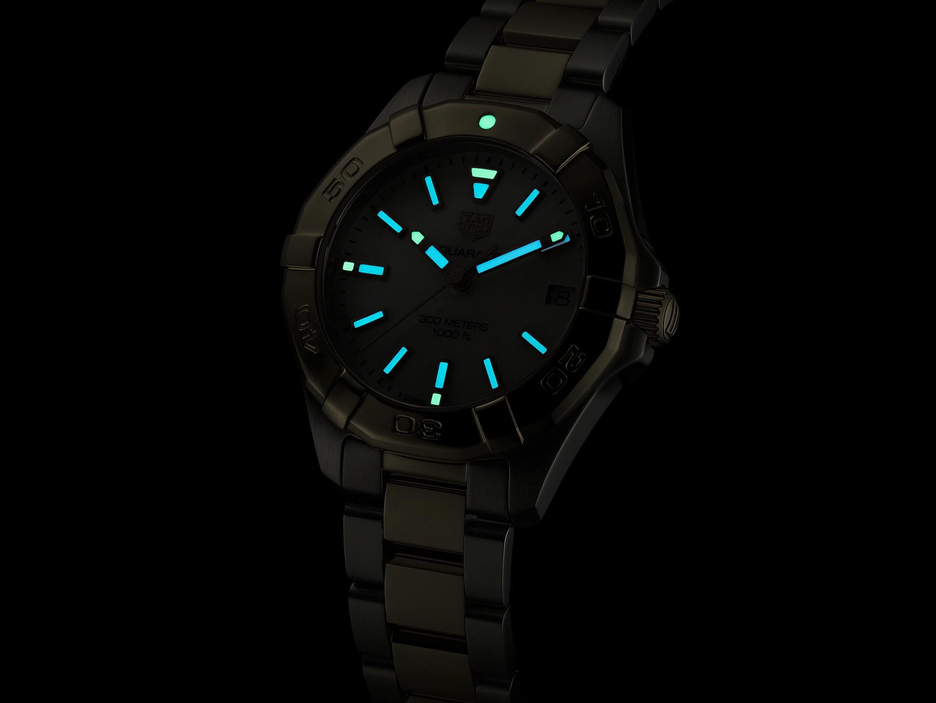 TAG Heuer TAG Heuer Aquaracer WBD1320.BB0320, aquaracer швейцария женские часы на браслете нержавеющая сталь боковой вид