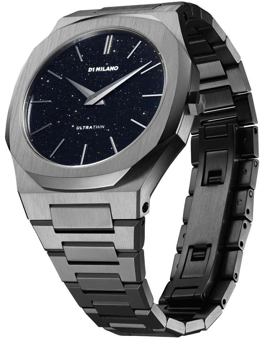 D1 Milano D1 Milano Ultra Thin UTBJ29,  италия мужские часы на браслете нержавеющая сталь с pvd-покрытием боковой вид