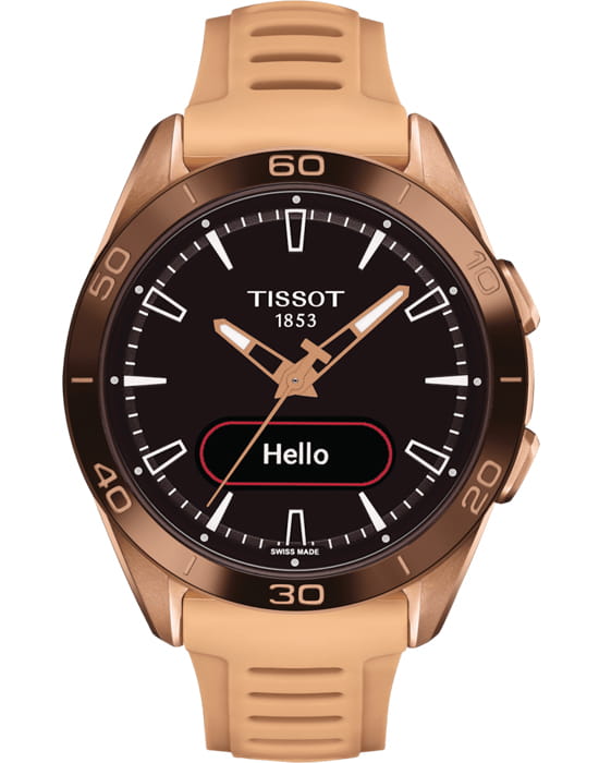 Tissot Tissot T-Touch Connect Sport T153.420.47.051.05 T Touch T1534204705105 кварцевые мужские часы черный циферблат, браслет силикон — вид спереди