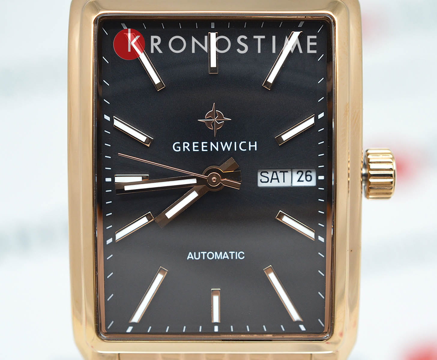 Greenwich Greenwich Caravel GW 564.40.11,  англия мужские часы на браслете нержавеющая сталь с pvd-покрытием боковой вид