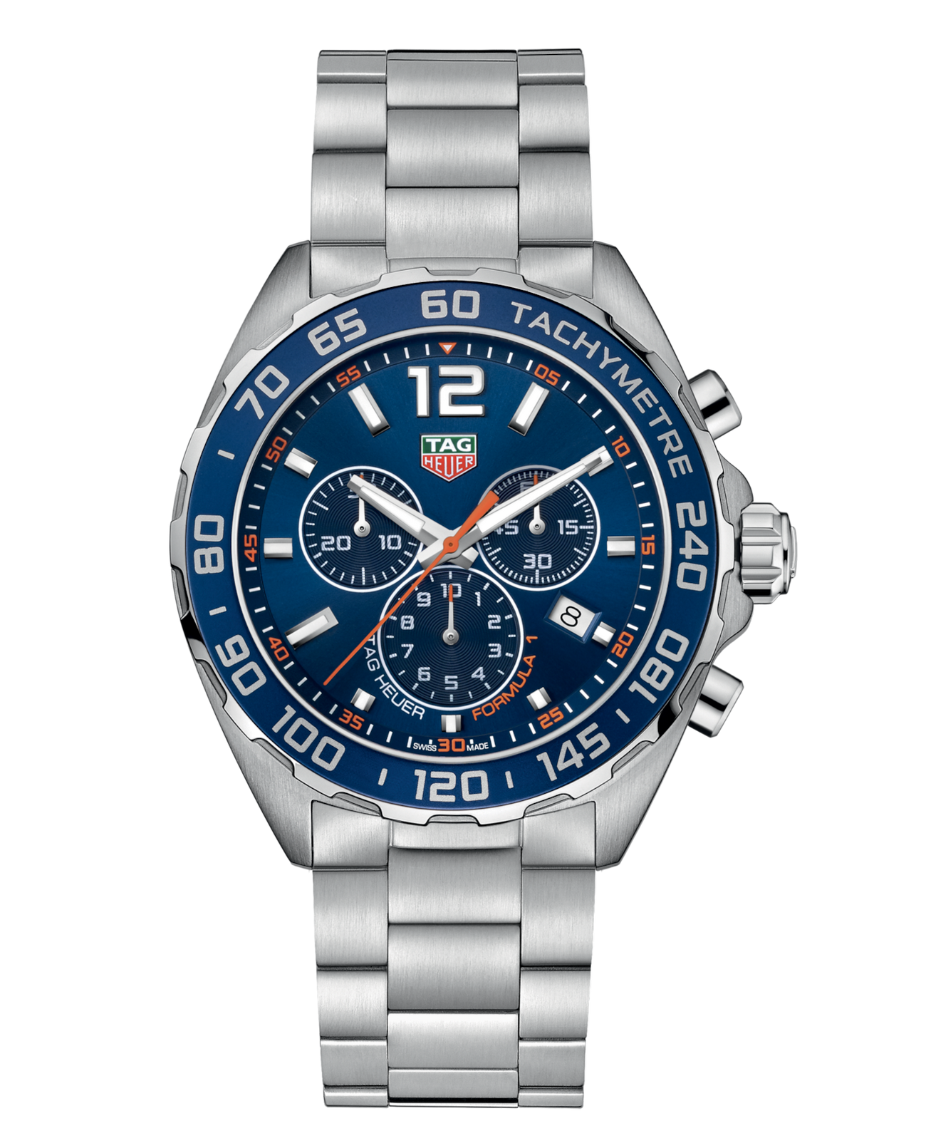 TAG Heuer TAG Heuer Formula 1 CAZ1014.BA0842  CAZ1014.BA0842 кварцевые мужские часы синий циферблат, браслет нержавеющая сталь — вид спереди