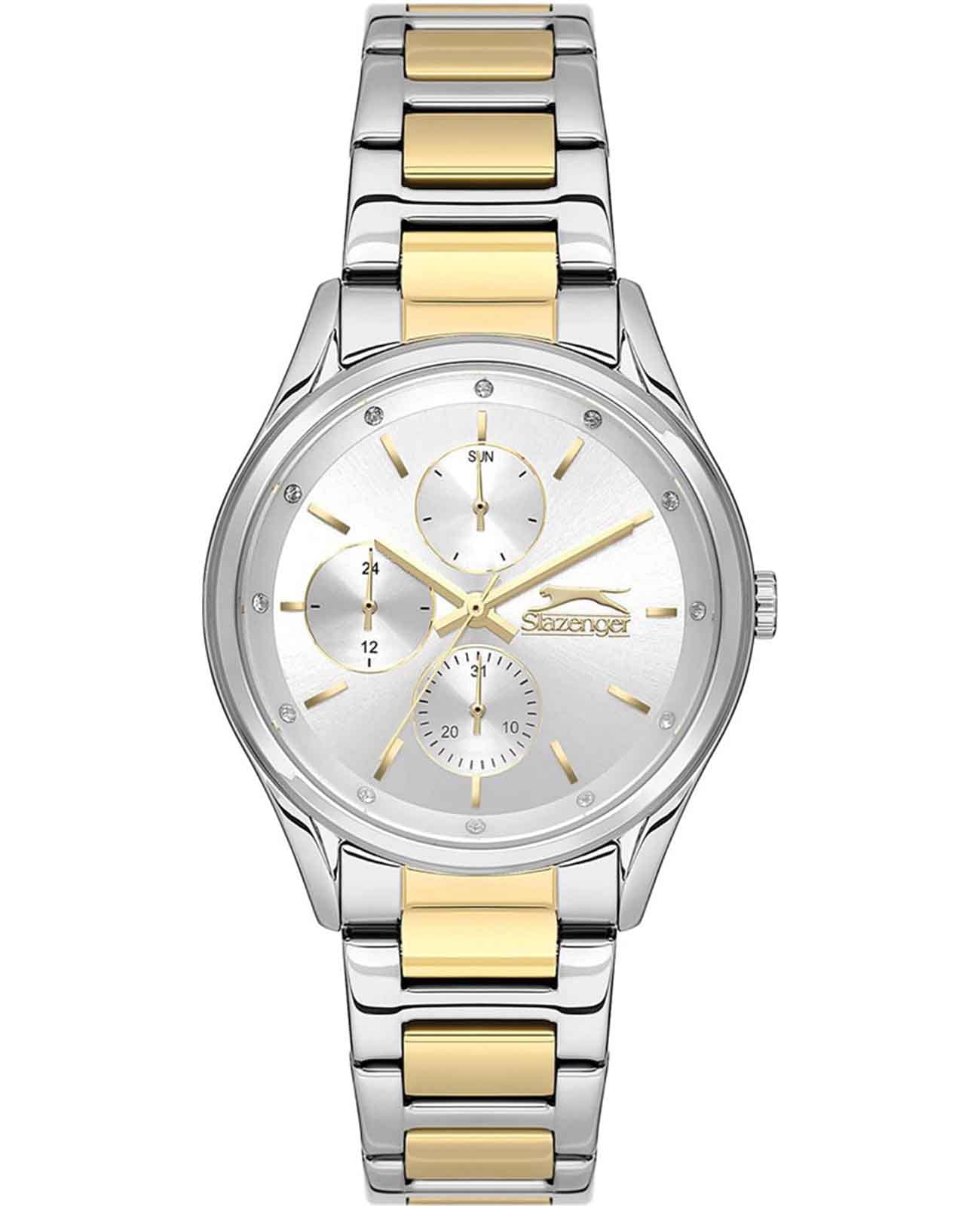 Slazenger Slazenger SL.09.2229.4.03  SL.09.2229.4.03 кварцевые женские часы серебристый циферблат, браслет нержавеющая сталь с ip-покрытием — вид спереди