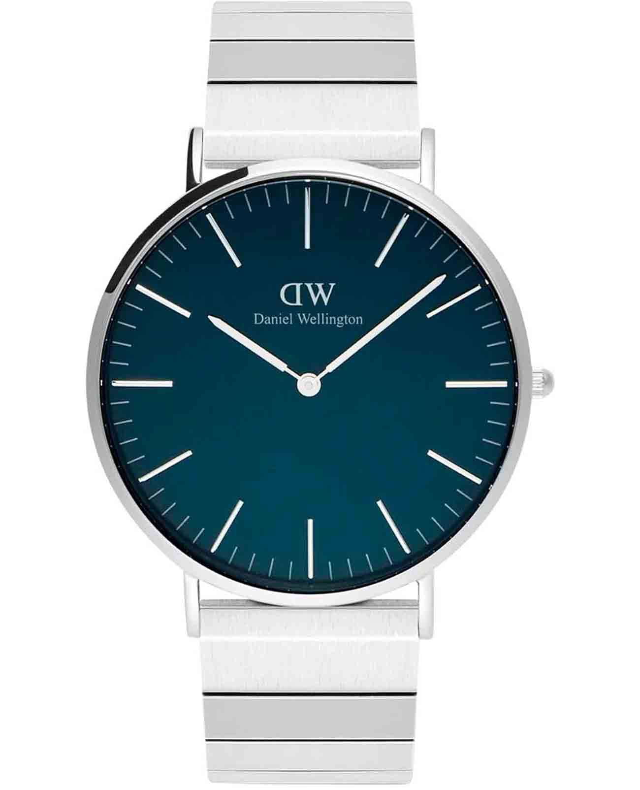 Daniel Wellington Daniel Wellington Classic Piano DW00100776  DW00100776 кварцевые мужские часы синий циферблат, браслет нержавеющая сталь — вид спереди