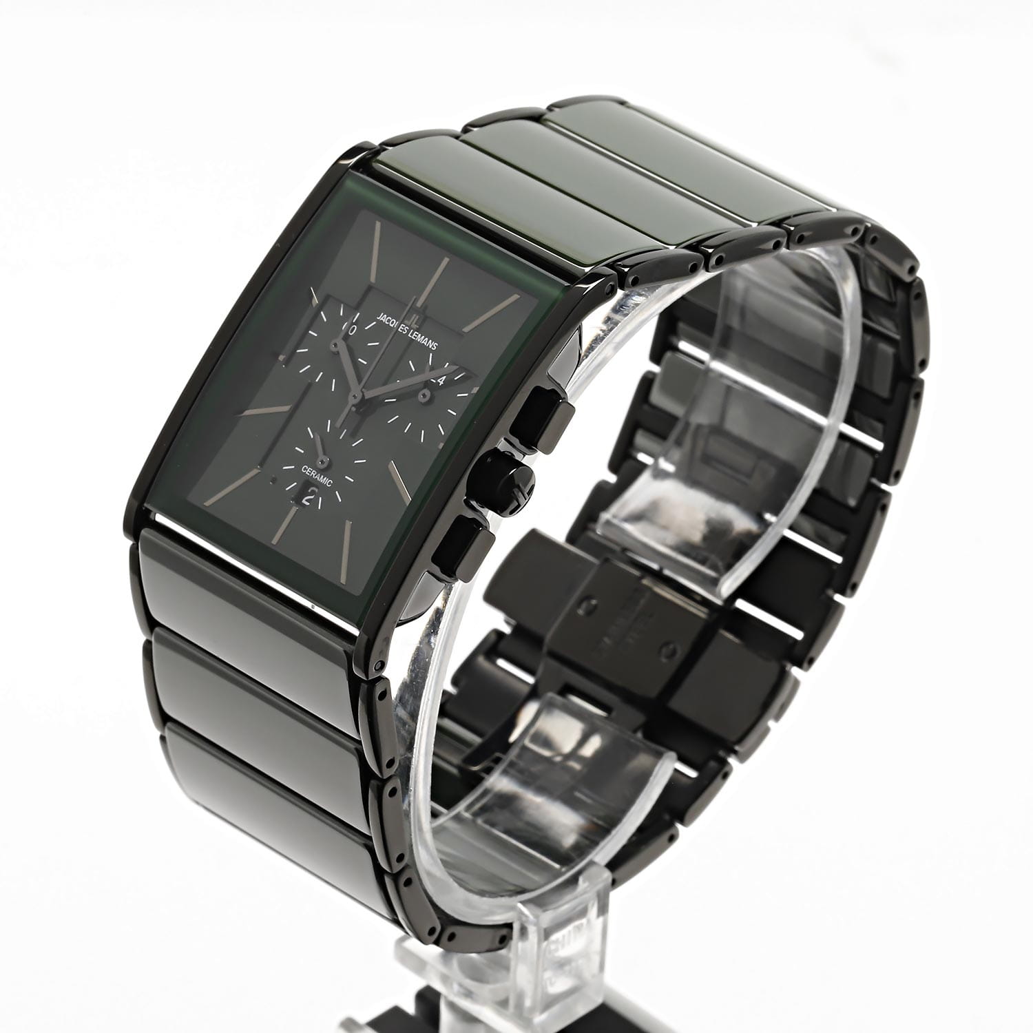 Jacques Lemans Jacques Lemans High Tech Ceramic 1-1941i, high tech ceramic австрия мужские часы на браслете сталь + керамические вставки боковой вид