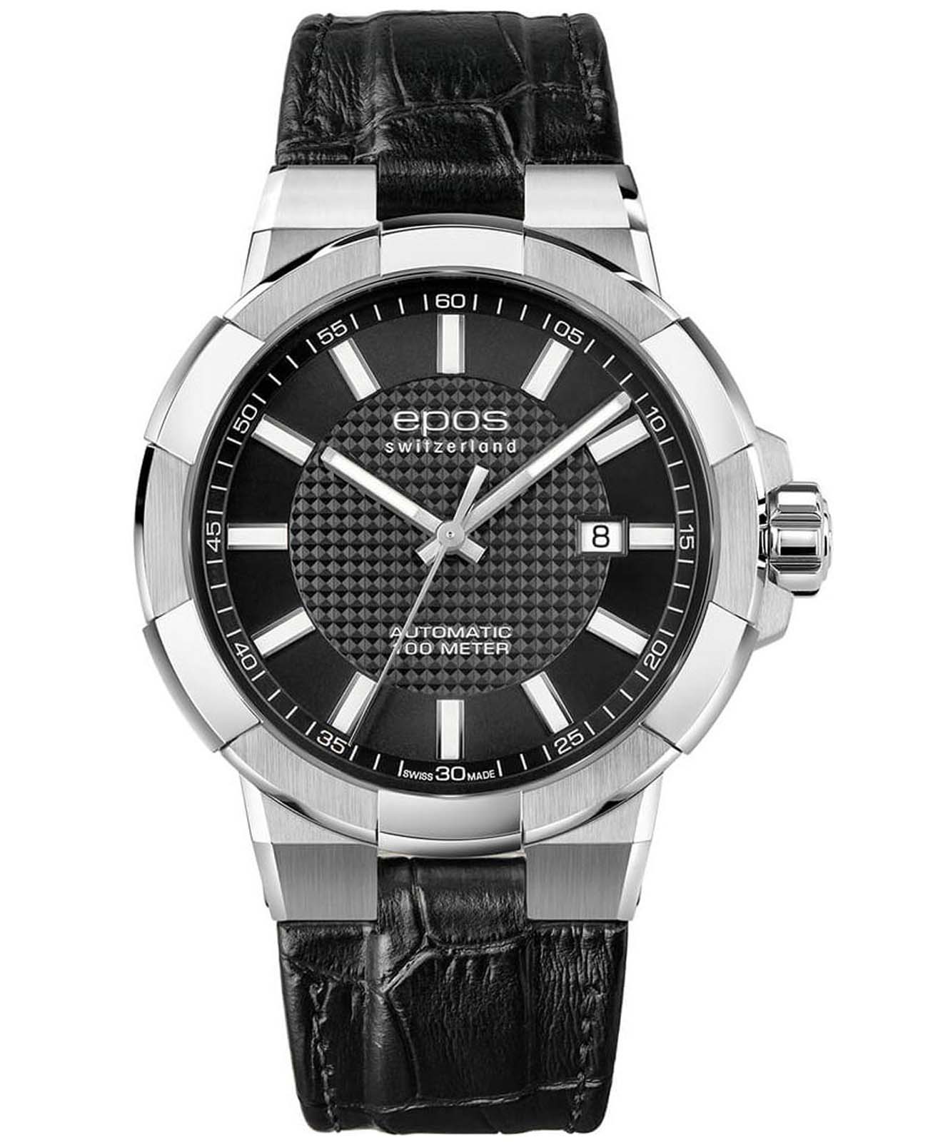 Epos Epos Sportive  3443.132.20.15.75 механические мужские часы часы крупный план черный циферблата