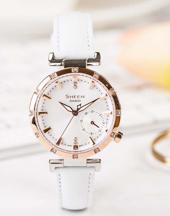 Casio Casio Sheen SHE-4051PGL-7A  - задняя крышка металл сталь корпуса, япония часы