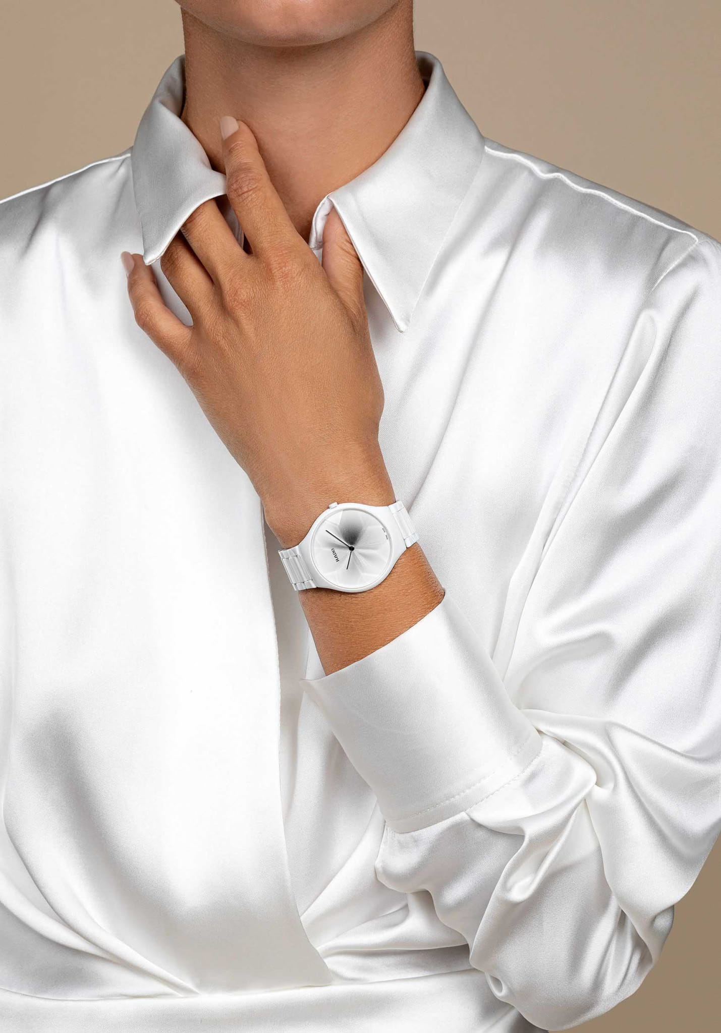 Rado Rado True Thinline x Great Gardens of the World R27007032 кварцевые женские часы часы крупный план коричневый циферблата