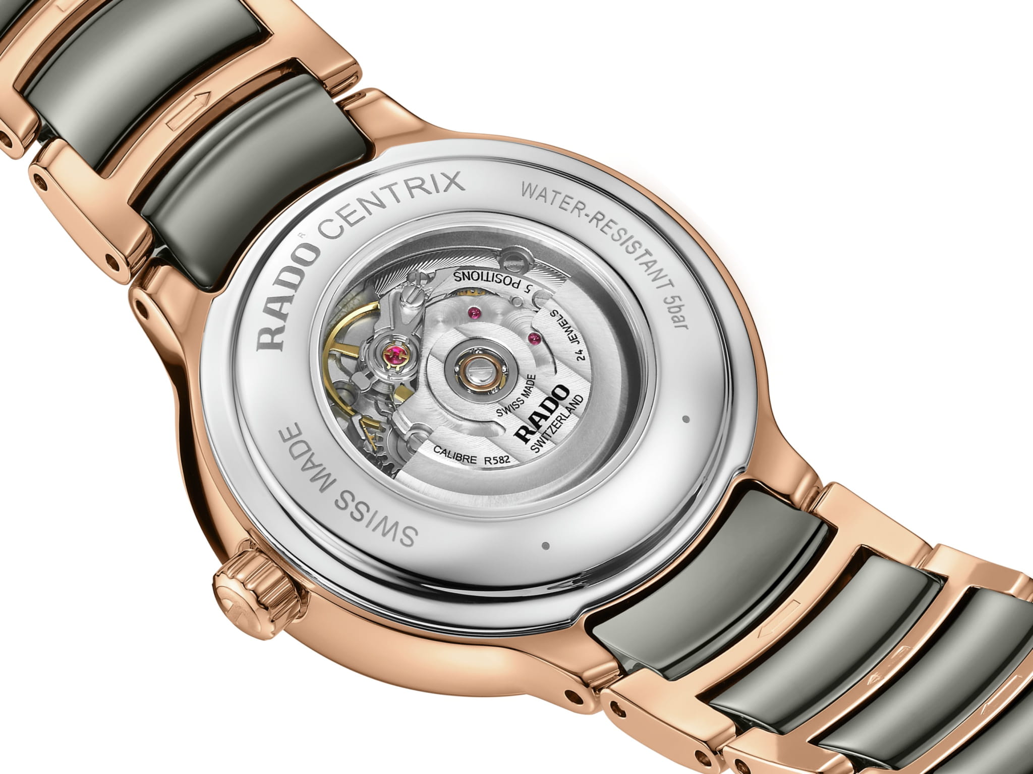 Rado Rado Centrix Automatic R30019012 механические женские часы часы крупный план белый циферблата