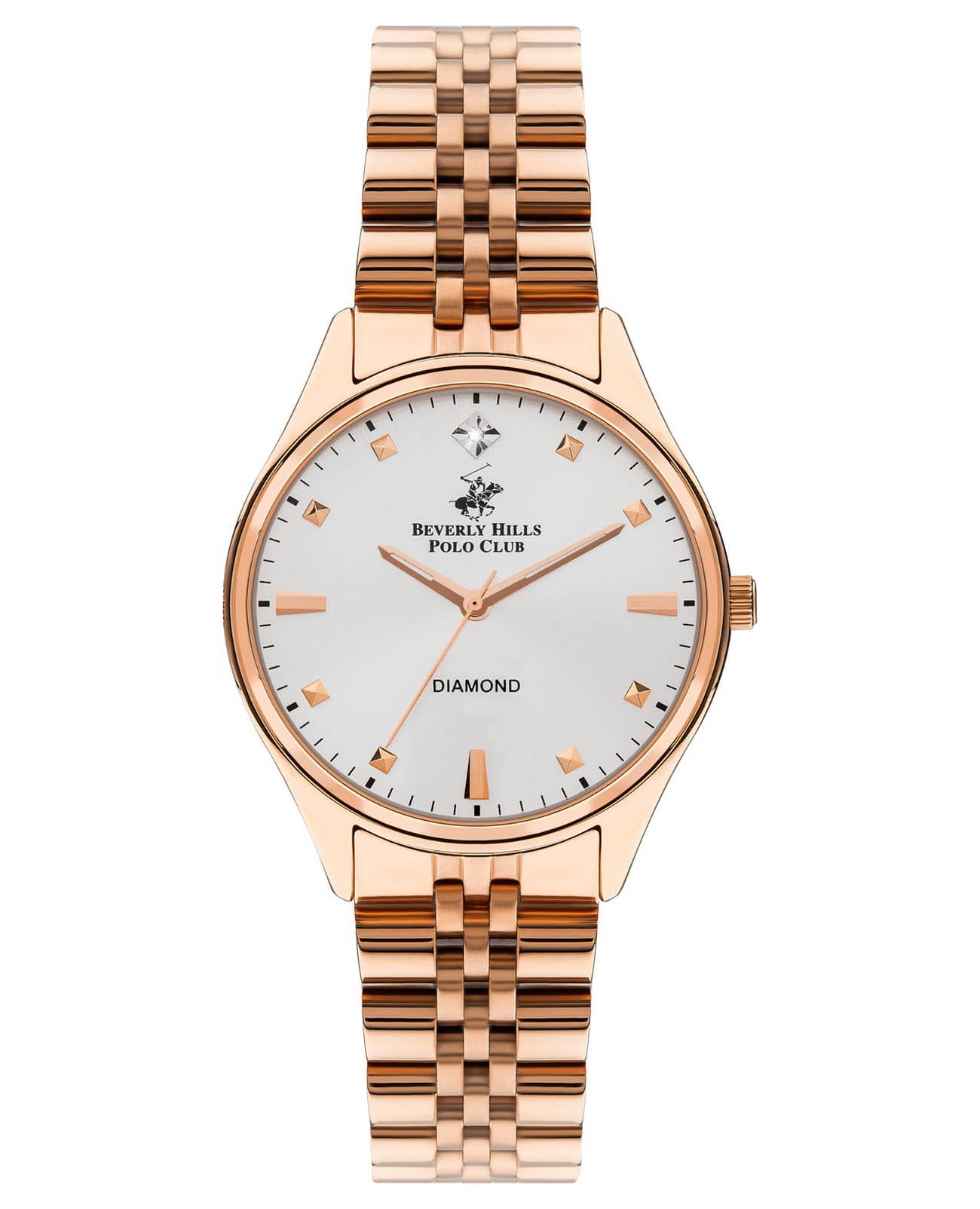 Beverly Hills Polo Club Beverly Hills Polo Club BP3390C.430  BP3390C.430 кварцевые женские часы серебристый циферблат, браслет нержавеющая сталь с ip-покрытием — вид спереди