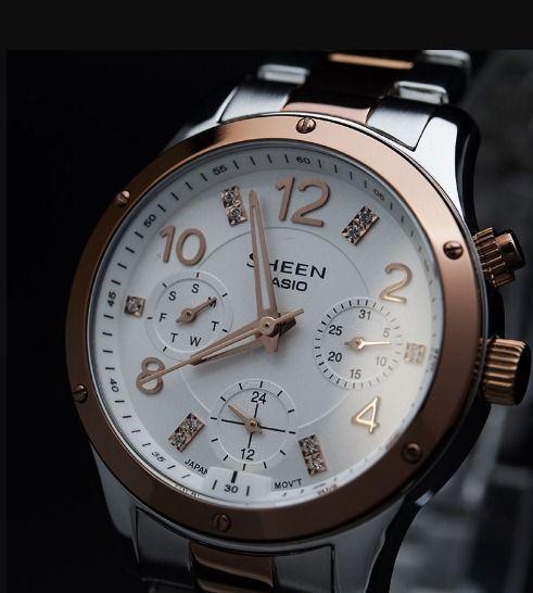 Оригинальные часы Casio Casio Sheen SHE-3807SPG-7A кварцевые калибр механизма  общий вид