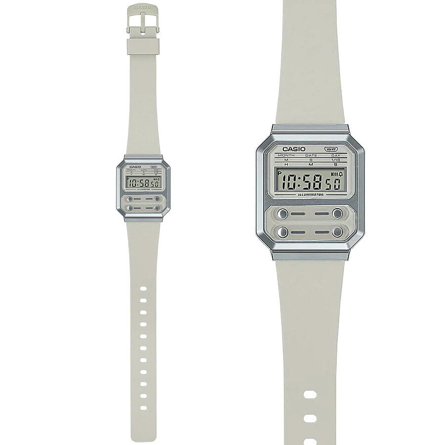 Casio Casio Vintage A100WEF-8A женские часы бежевый циферблат на запястье