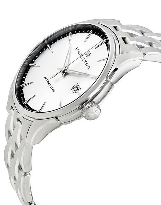 Hamilton Hamilton Jazzmaster Gent Quartz H32451151, jazzmaster швейцария мужские часы на браслете нержавеющая сталь боковой вид