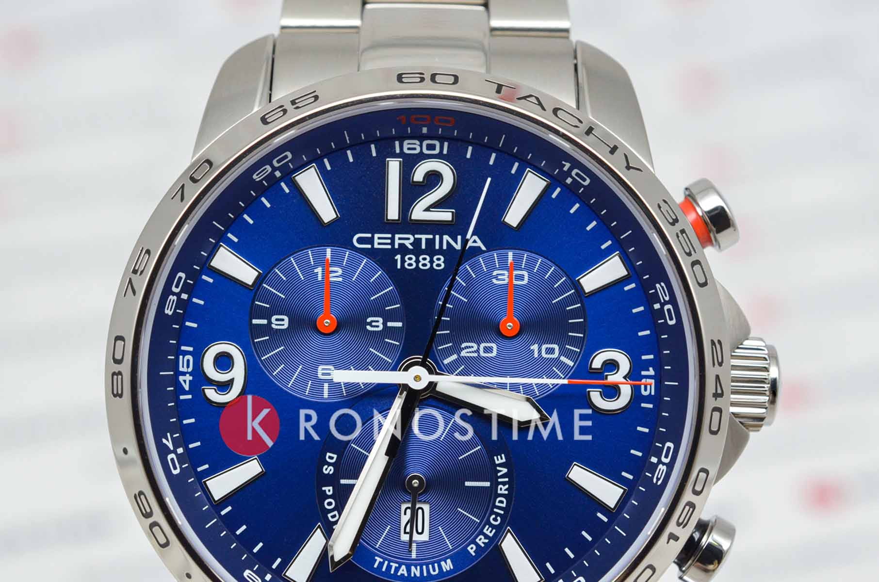 Certina Certina DS Podium Chronograph 1/100 sec C001.647.44.047.00, ds podium швейцария мужские часы на браслете титановый боковой вид